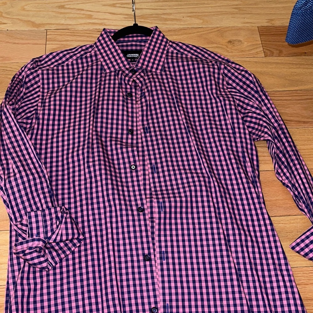 Unsimply stitched gingham dress shirt
